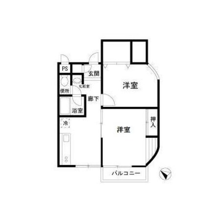 荒井マンションＢＡＬＭＹ２４８の物件間取画像